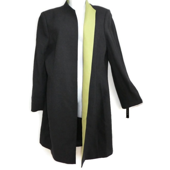 NEW Tahari Coat Blazer Long Plus NOS 14 Vintage Charcoal Lime Plus 14 - Picture 4 of 7